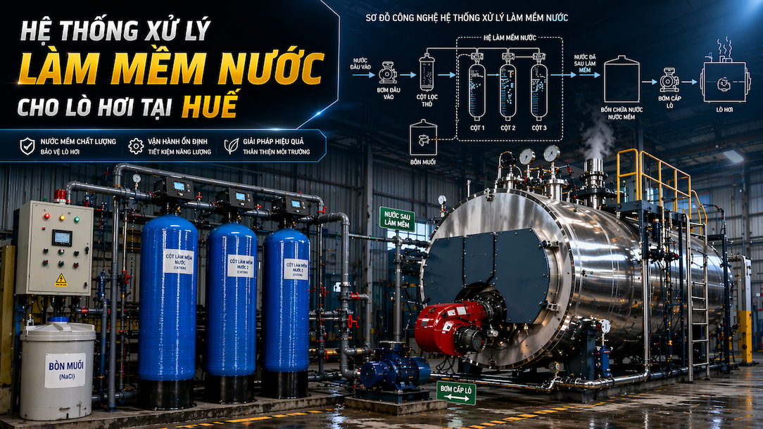 Hệ thống làm mềm nước cấp cho lò hơi