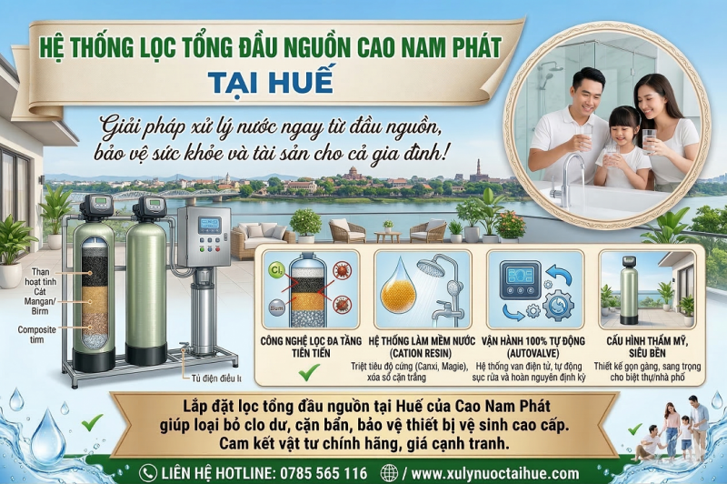 Lọc Tổng Đầu Nguồn Tại Huế - Giải Pháp Nước Sạch Cho Biệt Thự 